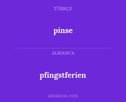 pinse - pfingstferien