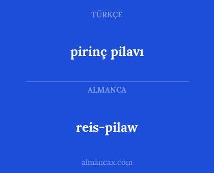 pirinç pilavı - reis-pilaw