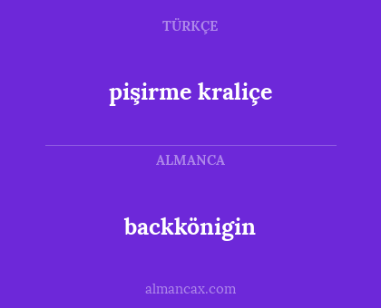 backkönigin - pişirme kraliçe