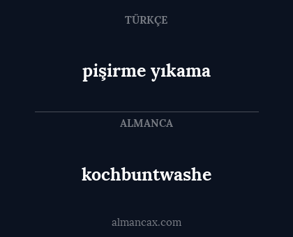 kochbuntwashe - pişirme yıkama