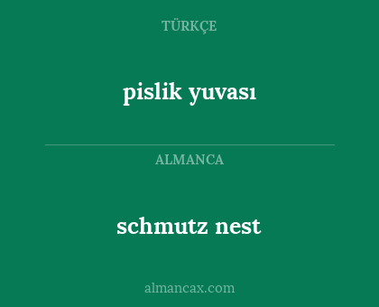 schmutz nest - pislik yuvası