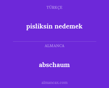 pisliksin nedemek - abschaum