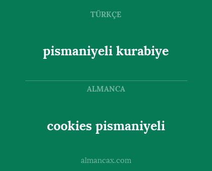pismaniyeli kurabiye - cookies pismaniyeli
