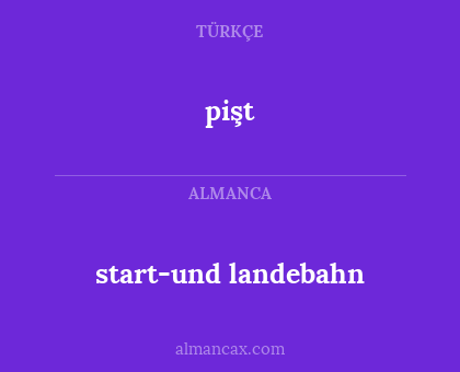 pişt - start-und landebahn