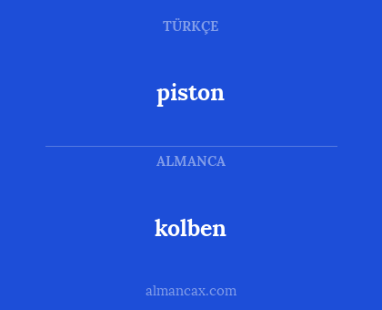 kolben - piston