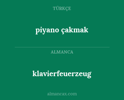 piyano çakmak - klavierfeuerzeug