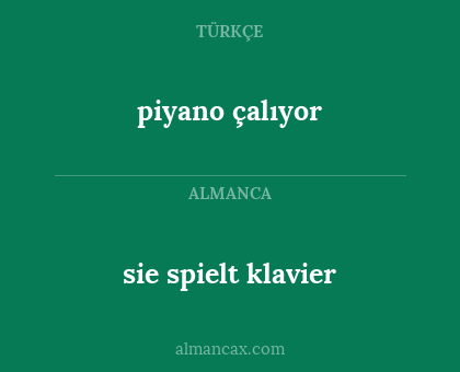 piyano çalıyor - sie spielt klavier