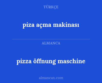 piza açma makinası - pizza öffnung maschine