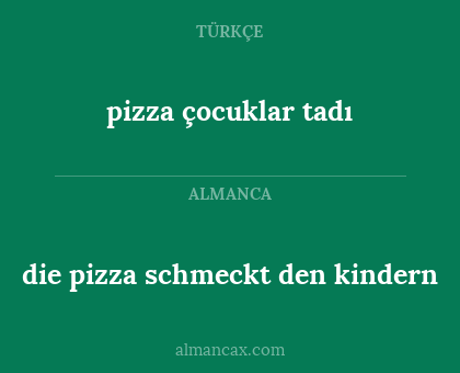 pizza çocuklar tadı - die pizza schmeckt den kindern