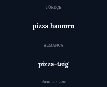 pizza-teig - pizza hamuru