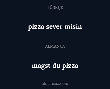 magst du pizza - pizza sever misin