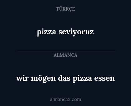 pizza seviyoruz - wir mögen das pizza essen