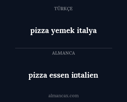 pizza essen i̇talien - pizza yemek italya