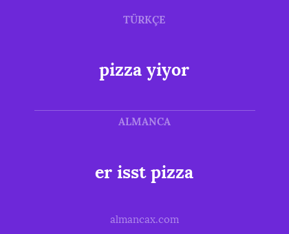er isst pizza - pizza yiyor
