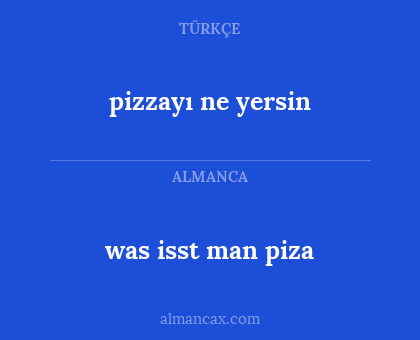 was isst man piza - pizzayı ne yersin