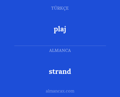 plaj - strand