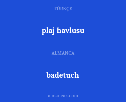plaj havlusu - badetuch
