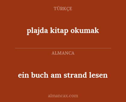 ein buch am strand lesen - plajda kitap okumak