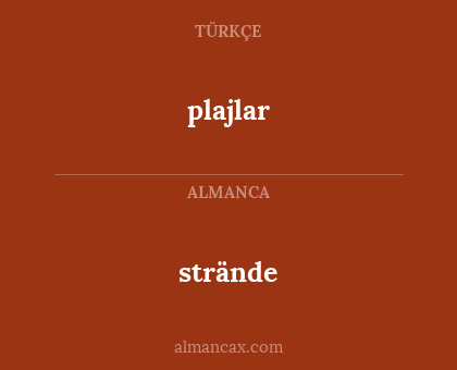 strände - plajlar