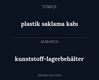 kunststoff-lagerbehälter - plastik saklama kabı