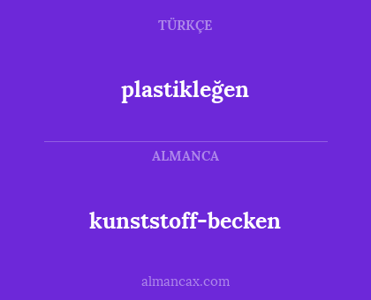 kunststoff-becken - plastikleğen