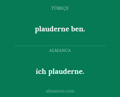 plauderne ben. - ich plauderne.