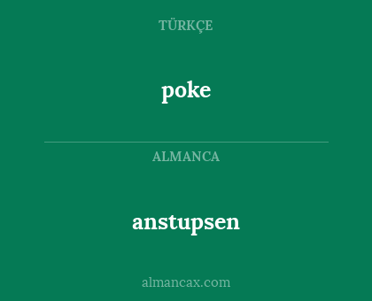 poke - anstupsen