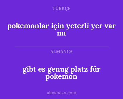 pokemonlar için yeterli yer var mı - gibt es genug platz für pokemon