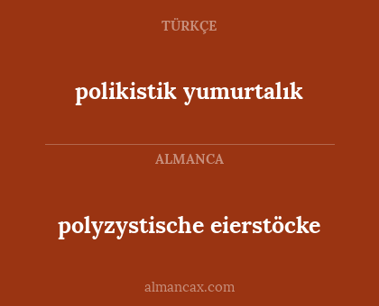 polyzystische eierstöcke - polikistik yumurtalık