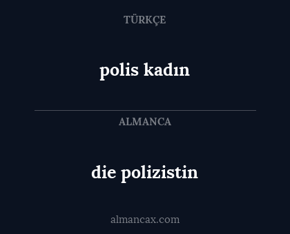 polis kadın - die polizistin