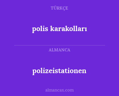 polis karakolları - polizeistationen