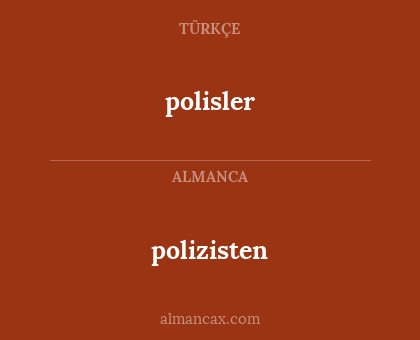 polisler - polizisten