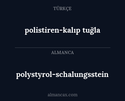 polistiren-kalıp tuğla - polystyrol-schalungsstein