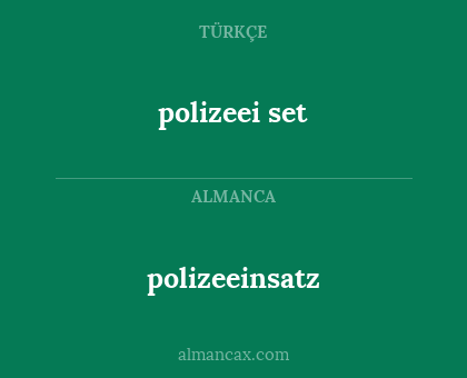 polizeei set - polizeeinsatz
