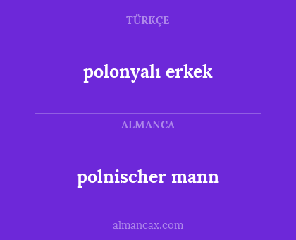 polonyalı erkek - polnischer mann