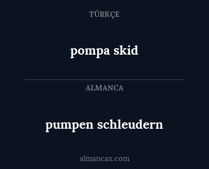 pumpen schleudern - pompa skid