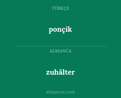 zuhälter - ponçik