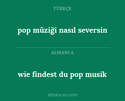 wie findest du pop musik - pop müziği nasıl seversin