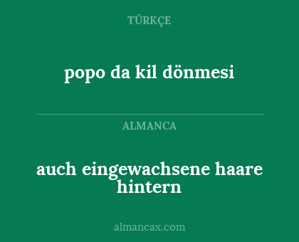 popo da kil dönmesi - auch eingewachsene haare hintern