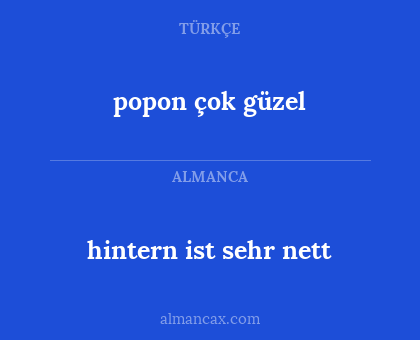 popon çok güzel - hintern ist sehr nett