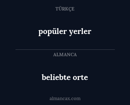popüler yerler - beliebte orte