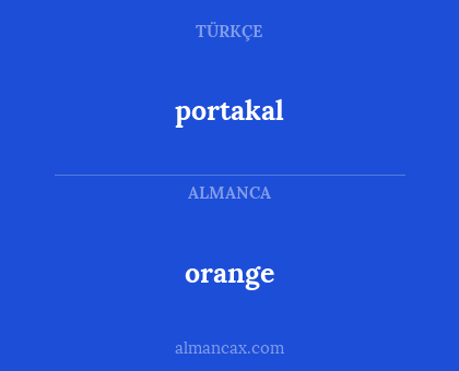 orange - portakal