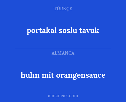 huhn mit orangensauce - portakal soslu tavuk