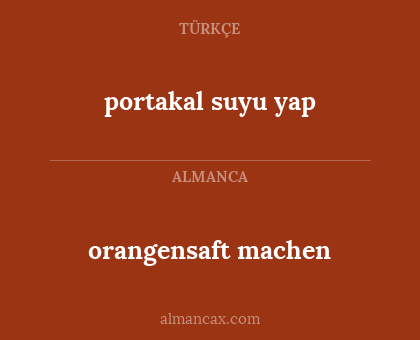 orangensaft machen - portakal suyu yap