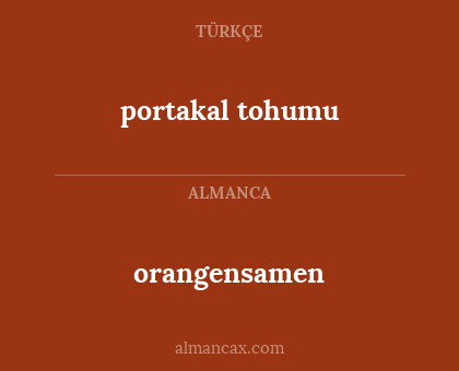 orangensamen - portakal tohumu