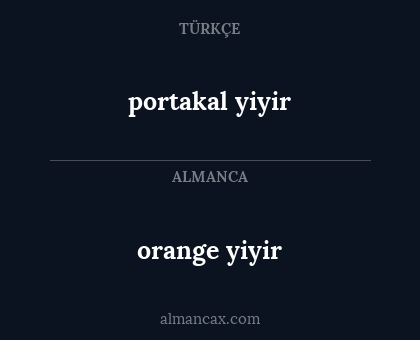 portakal yiyir - orange yiyir