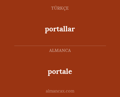 portale - portallar