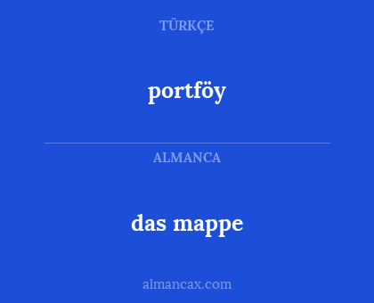 das mappe - portföy