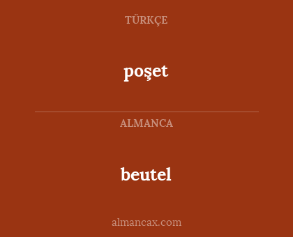 beutel - poşet