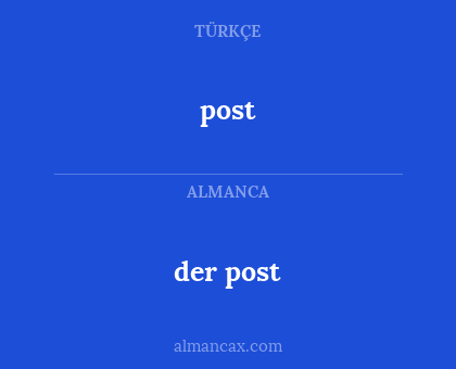 post - der post